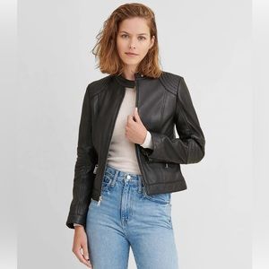 NWT Black Rivet Wilsons Leather Black Genuine Leather Jacket - XS